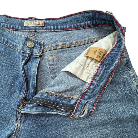 VTG Y2K Levis 550 Jeans Relaxed Ankle Boot High Waist Women 14 M (34X28) Stretch - Picture 13 of 16